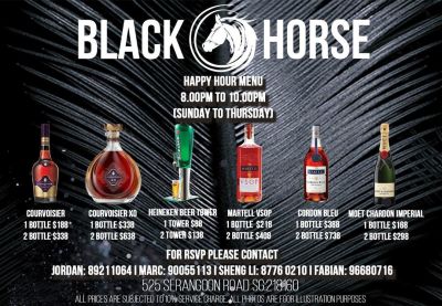 Black horse happy hour alcohol prices.jpeg